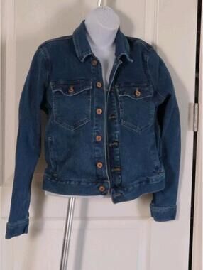 J Crew Mercantile Jean Jacket Womens Blue Denim Short Trucker Lots Of Pockets S